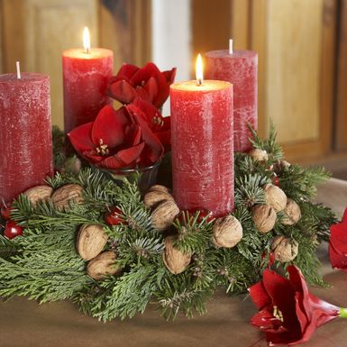 Adventski vijenci s orašastim plodovima - 1