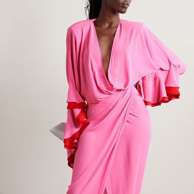 Sandra Elkasević nosi ružičastu haljinu brenda Nervi