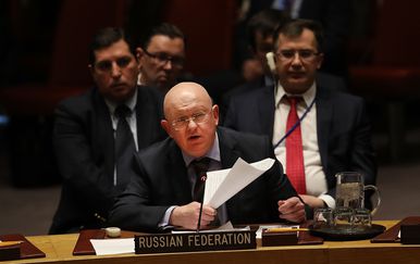 Vasilij Nebenzia, ruski veleposlanik pri Ujedinjenim narodima (Foto: AFP)
