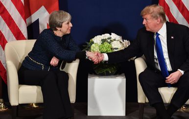 Theresa May i Donald Trump (Foto: AFP)