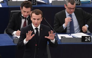 Emmanuel Macron u Europskom parlamentu (Foto: AFP)