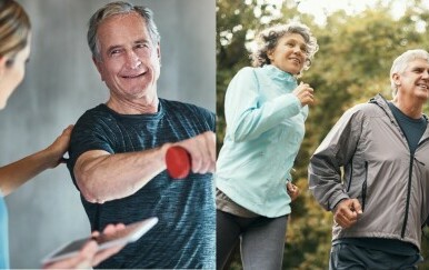 Stari ljudi koji vježbaju