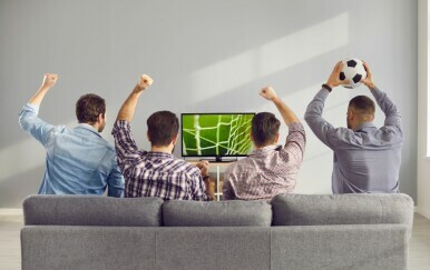 Nogomet na televiziji, ilustracija