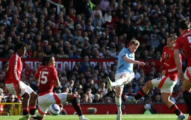 Kevin de Bruyne na utakmici protiv Manchester Uniteda