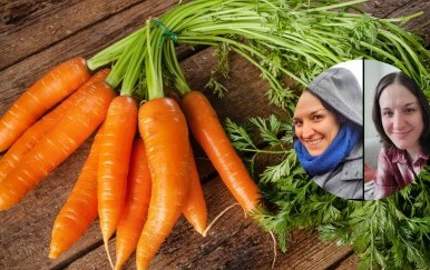 Mrkve na stolu i žena koja se borila s karotenoza