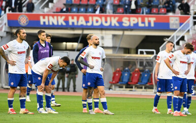 Igrači Hajduka nakon poraza od Istre 1961