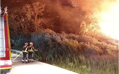 Požar u ornitološkom rezervatu u blizini Metkovića