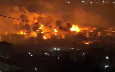 Veliki požar nakon ukrajinskog napada