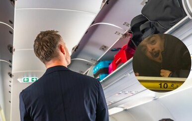 Putnik uhvaćen kako se uvlači u pretinac za prtljagu u viralnom videu