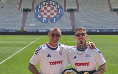 Poznati Hrvat doveo svjetskog prvaka na Poljud, Hajduk im poklonio posebne dresove