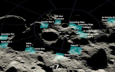 Potencijalna mjesta za slijetanje astronauta pri povratku na Mjesec