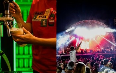 Točenje piva i koncert na otvorenom