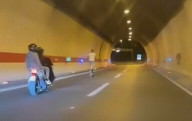 VIDEO Objavljena snimka električnog romobila koji vozi u tunelu