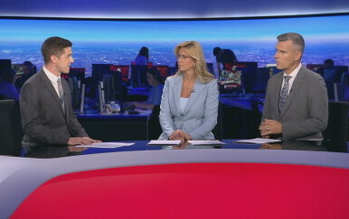 Nikola Vikić - Topić, meteorolog Dnevnika Nove TV i voditelji Dnevnika Nove TV