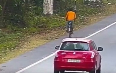 Kamera snimila napad na biciklista, jadan se nije stigao snaći