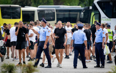 Torcida na utakmici Dinamo Cityja i Hajduka u Tirani