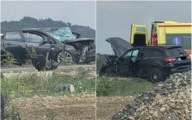FOTO Stravičan sudar nedaleko od Zagreba: Dvije osobe ozlijeđene, dignut helikopter