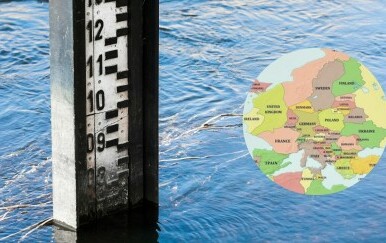 Mjerenje razine mora i fiktivna karta Europe