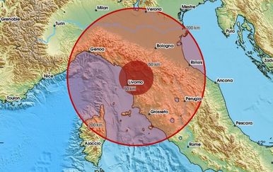 Potres magnitude 4,3 pogodio Toskanu: Treslo se kod Pise i Livorna, podrhtavanje osjetili i u Firenci