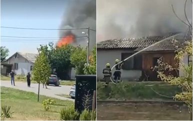 VIDEO Požar u Borovju: Zapalila se prizemnica, vatrogasci su na terenu