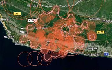 I sateliti zabilježili požar kod Omiša