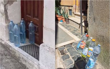 Boce vode pred vratima čest su prizor u Italiji: Ljudi ih ostavljaju zbog pasa i mačaka