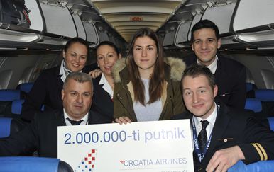 Dočekana dvomilijunta putnica Croatia Airlinesa (Foto: Croatia Airlines)