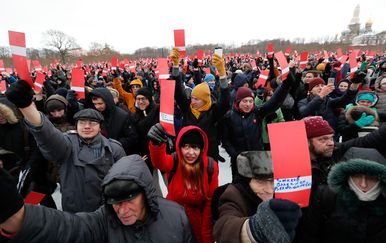 Prosvjedi u Rusiji zbog Navaljnoga (Foto: AFP)