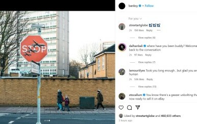 Ukradena Banksyjeva antiratna instalacija u Londonu