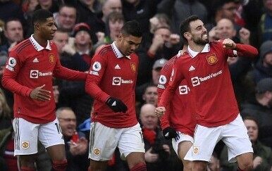 Marcus Rashford, Casemiro i Bruno Fernandes