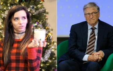 Youtuberica kramerky ispred božićnog drvca i multimilijarder Bill Gates