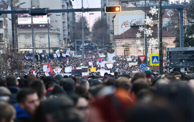 Veliki prosvjed u Beogradu 22.12.