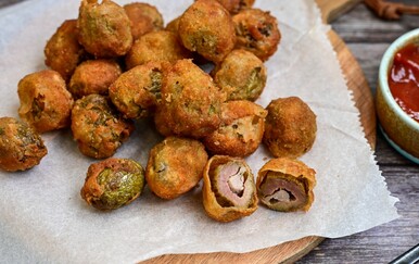 Pohane masline punjene mesom recept