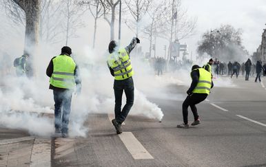 Novi prosvjedi žutih prosvjeda u Francuskoj (Foto: AFP)