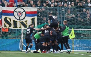 Slavlje igrača Varaždina protiv Hajduka