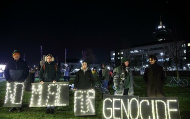 Prosvjed ispred HRT-a pred Doru zbog sudjelovanja Izraela