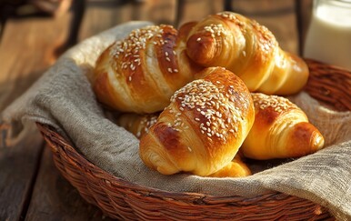 Recept za posne kiflice s bijelim vinom