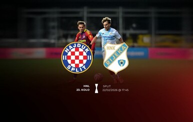 Prijenos utakmice uživo Hajduk - Rijeka