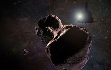 Prikaz NASA-ine letjelice New Horizons koja se susreće s Ultima Thuleom (Foto: NASA)
