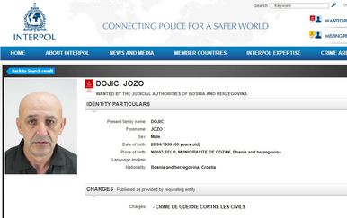 Tjeralica za Jozom Đojićem (Foto: screenshot Interpol)