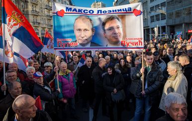 Putin i Vučić u Beogradu (Foto: AFP)