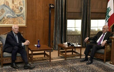 Šef europske vanjske politike Josep Borrell s libanonskim premijerom Nadžibom Mikatijem