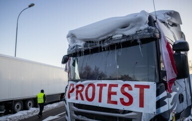 Prosvjed poljskih farmera na granici s Ukrajinom