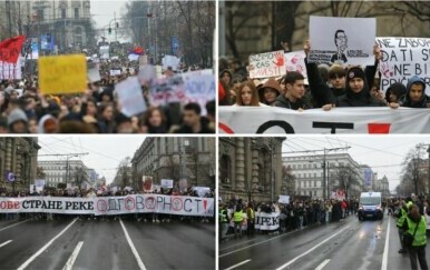 Okupljanje ispred Vlade Srbije