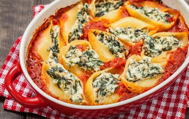 Recept za pet: Zapečena tjestenina punjena špinatom i ricottom