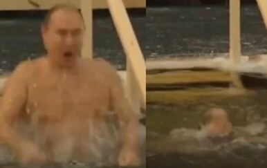 Putin se okupao u ledenoj vodi povodom Bogojavljanja
