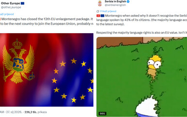 Zbog mema s Homerom Simpsonom pozvan veleposlanik Srbije u Crnoj Gori