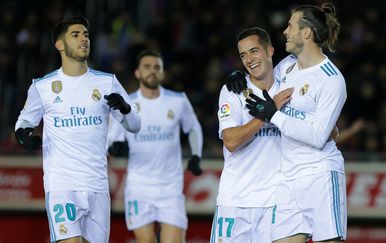 Marco Asensio, Lucas Vazquez, Gareth Bale (Foto: AFP)