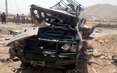 Vozilo u kojem su stradali hrvatski vojnici u Kabulu (Foto: MORH)