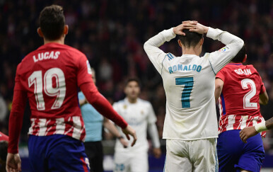 Cristiano Ronaldo u dresu Real Madrid protiv Atletica